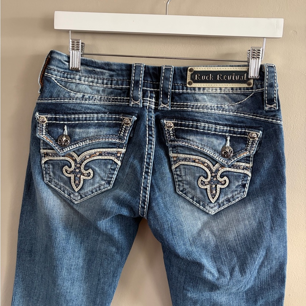 Rock‎ Revival Straight Leg Jeans Size 27 - Picture 4 of 7